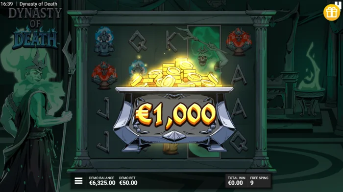 Dynasty of Death - cash prizes on duel reels